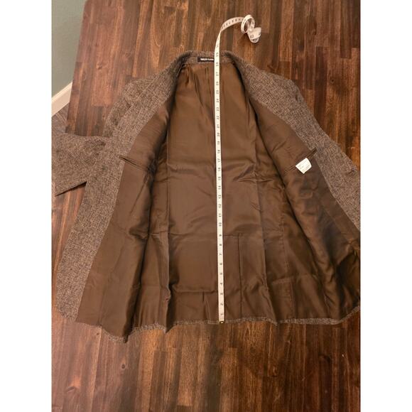 Timeless Classic Blazer Men's 40 Brown Textured 1-Button Sport Coat Jacket - Picture 5 of 9